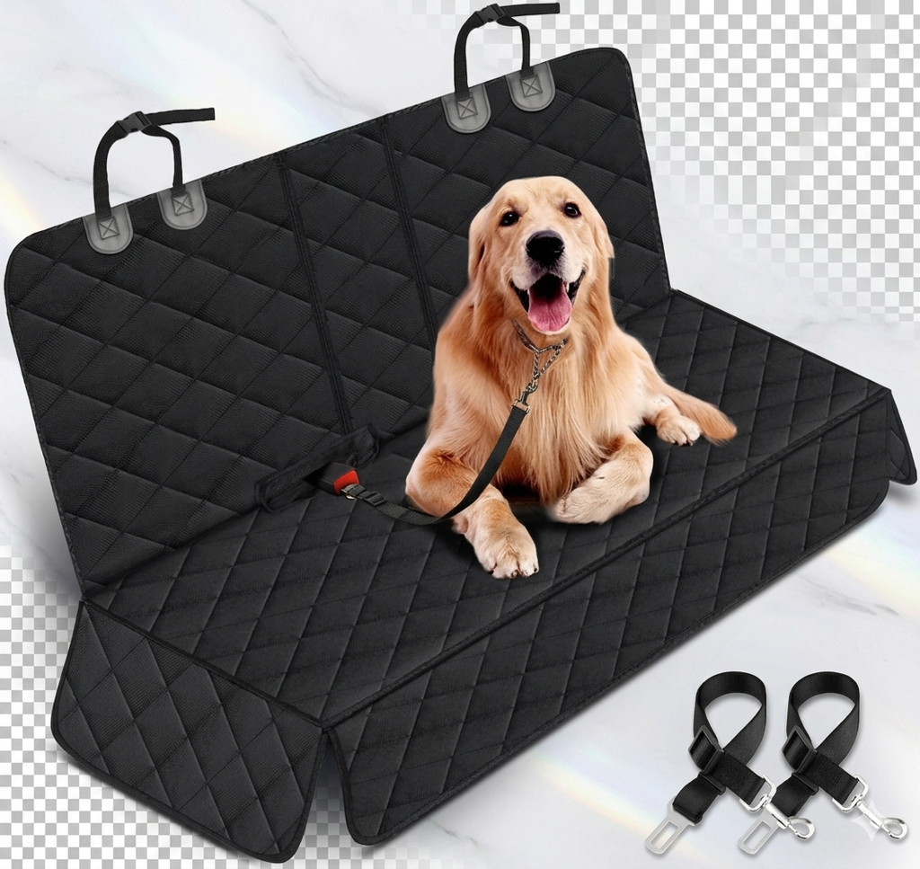 Armrest-Ready Dog Car Seat Cover – Waterproof & Non-Slip Bench Protector for Cars and SUVs.