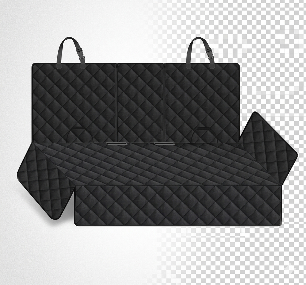 Armrest-Ready Dog Car Seat Cover – Waterproof & Non-Slip Bench Protector for Cars and SUVs.