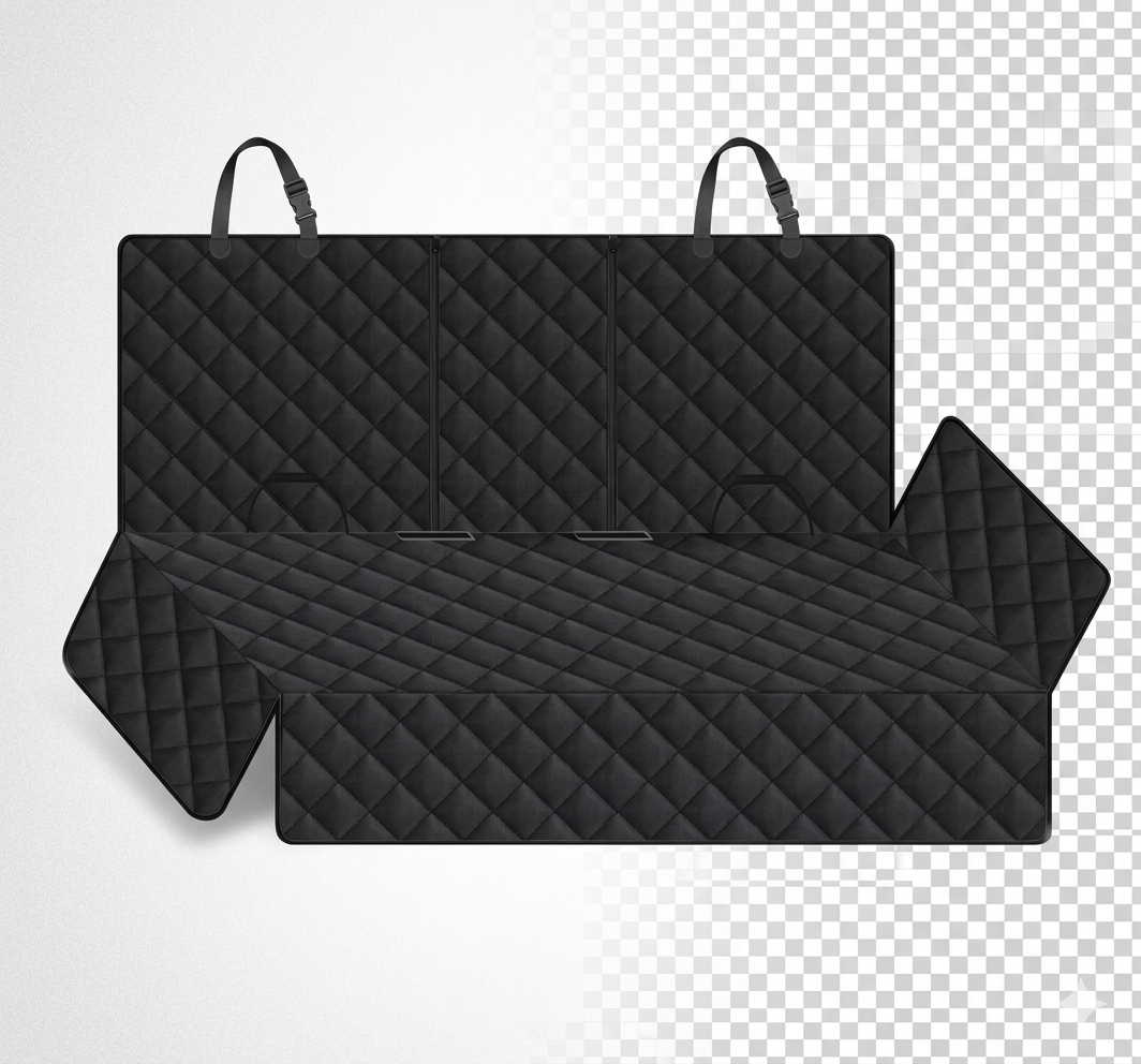 Armrest-Ready Dog Car Seat Cover – Waterproof & Non-Slip Bench Protector for Cars and SUVs.